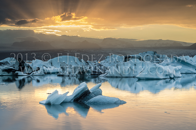 Jökulsarlón glacial lagoon. Iceland east. Polar regions