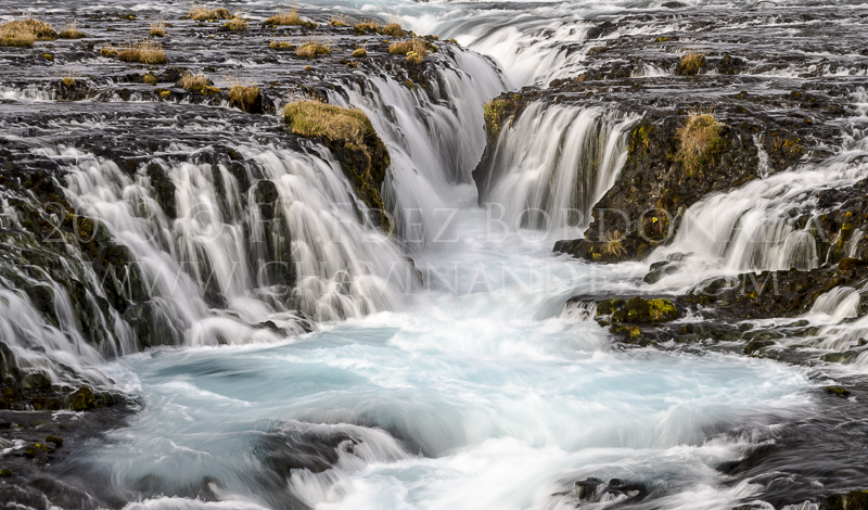 Bruarfoss waterfall. Bruarà river. Iceland
